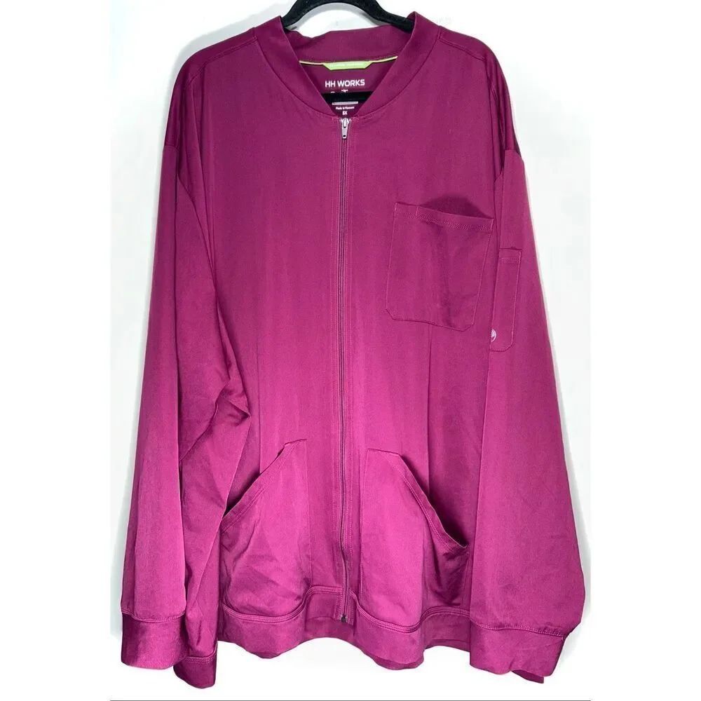 HH Works by Healing Hands zip up scrub jacket size 5x